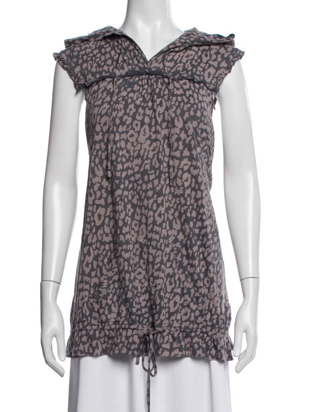 Marc by Marc Jacobs Hooded Sleeveless Tunic in Pink/Purple Leopard - Small